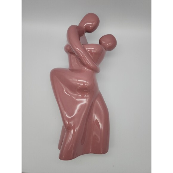 VTG Haeger Pottery Abstact Couple Embracing Tango 1990 Mauve Original Sticker - Picture 10 of 12
